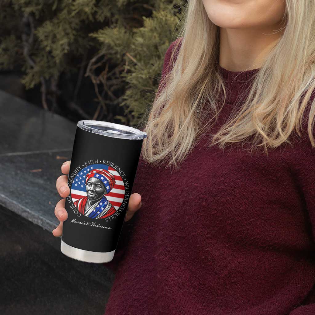 Harriet Tubman Patriotic Tumbler Cup Black History Month Gift