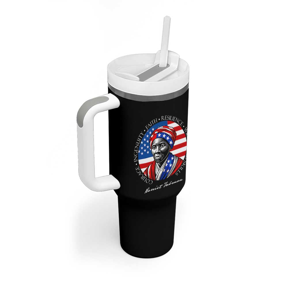Harriet Tubman Patriotic Tumbler With Handle Black History Month Gift