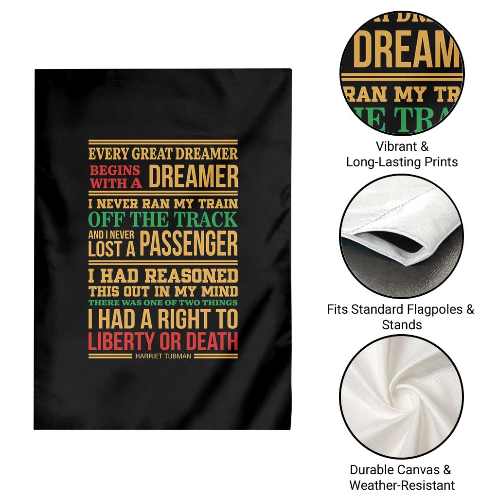 Harriet Tubman Powerful Quote Garden Flag Strong Black Women Pride - Wonder Print Shop
