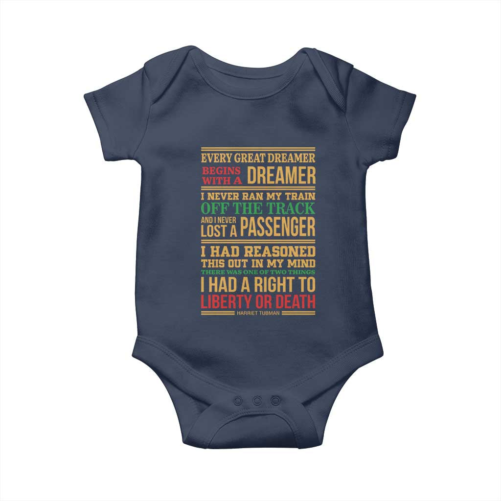 Harriet Tubman Powerful Quote Baby Onesie Strong Black Women Pride - Wonder Print Shop