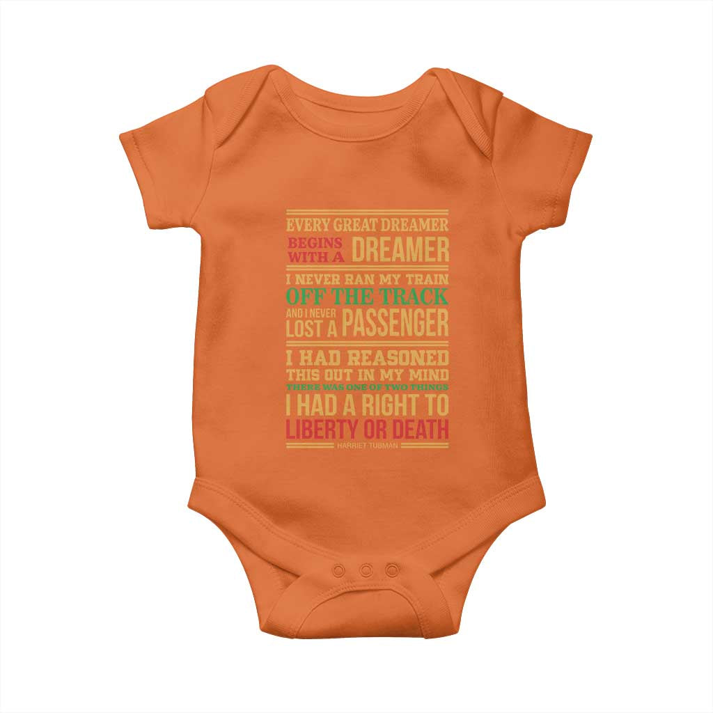 Harriet Tubman Powerful Quote Baby Onesie Strong Black Women Pride - Wonder Print Shop