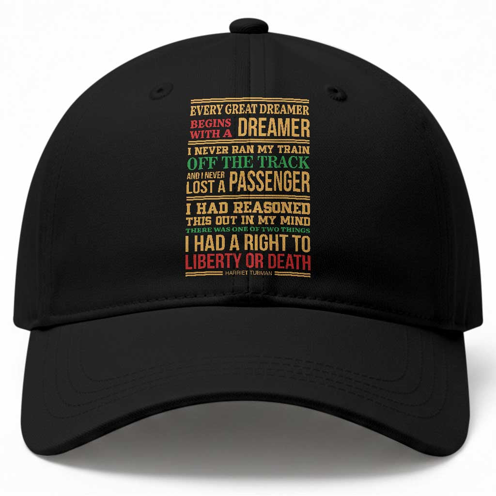 Harriet Tubman Powerful Quote Baseball Cap Strong Black Women Pride