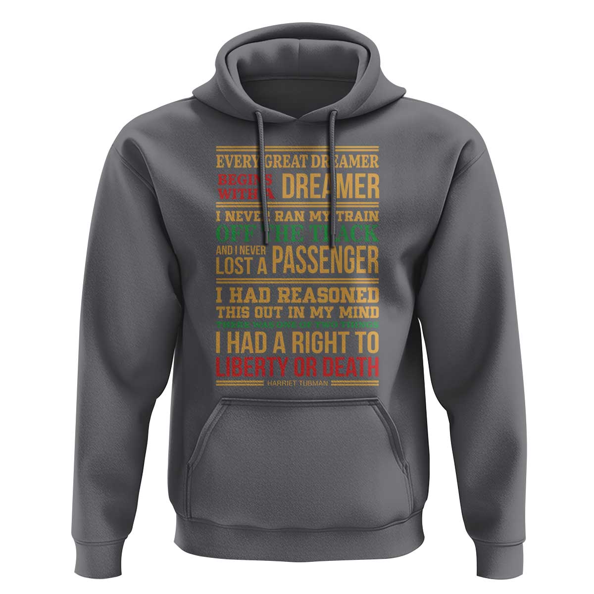 Harriet Tubman Powerful Quote Hoodie Strong Black Women Pride - Wonder Print Shop