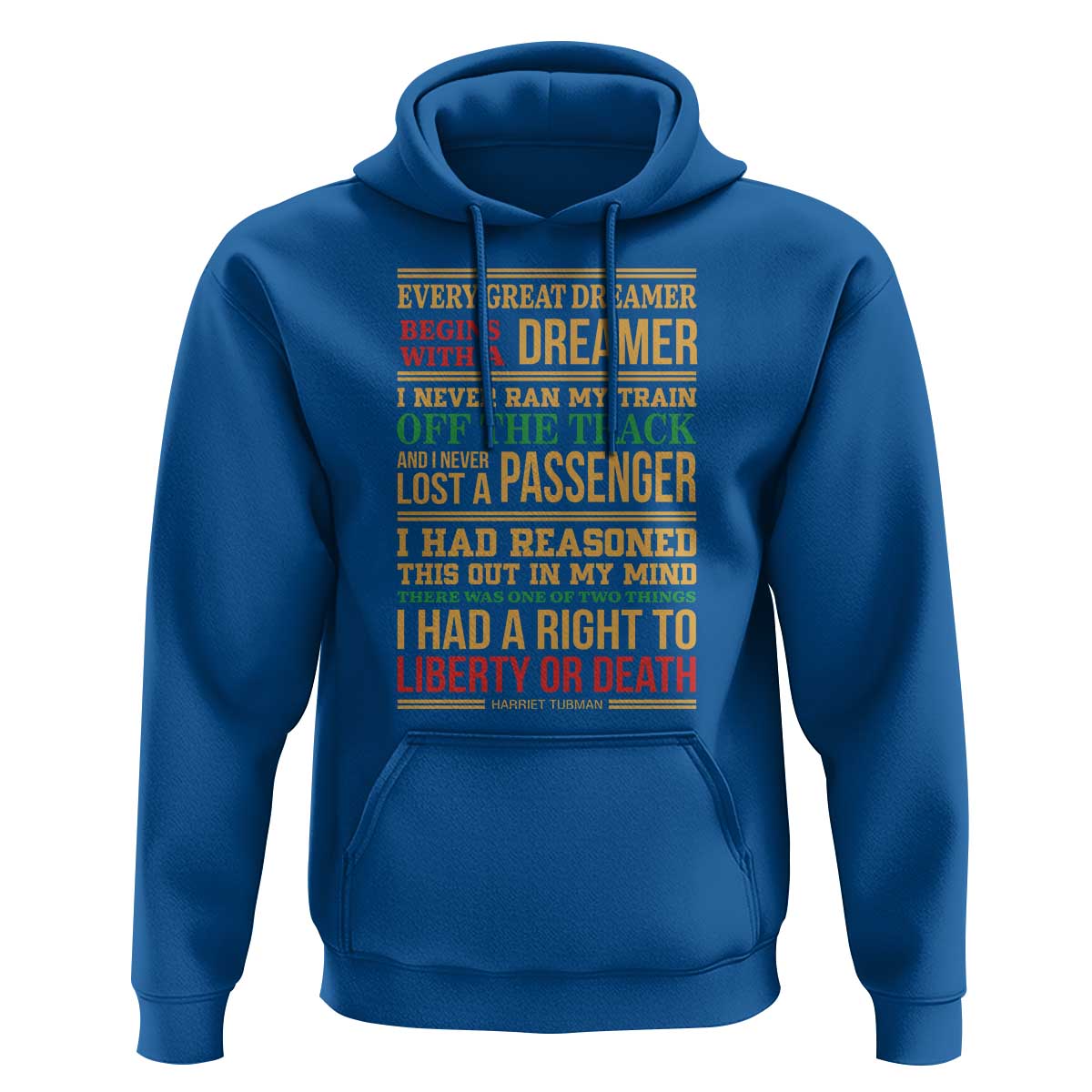 Harriet Tubman Powerful Quote Hoodie Strong Black Women Pride - Wonder Print Shop