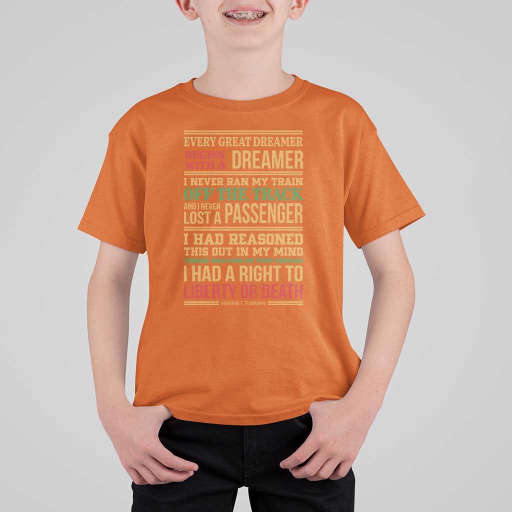 Harriet Tubman Powerful Quote T Shirt For Kid Strong Black Women Pride - Wonder Print Shop