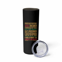 Harriet Tubman Powerful Quote Skinny Tumbler Strong Black Women Pride - Wonder Print Shop