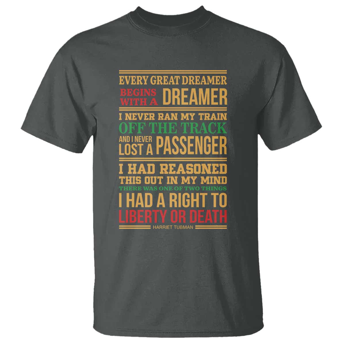 Harriet Tubman Powerful Quote T Shirt Strong Black Women Pride - Wonder Print Shop