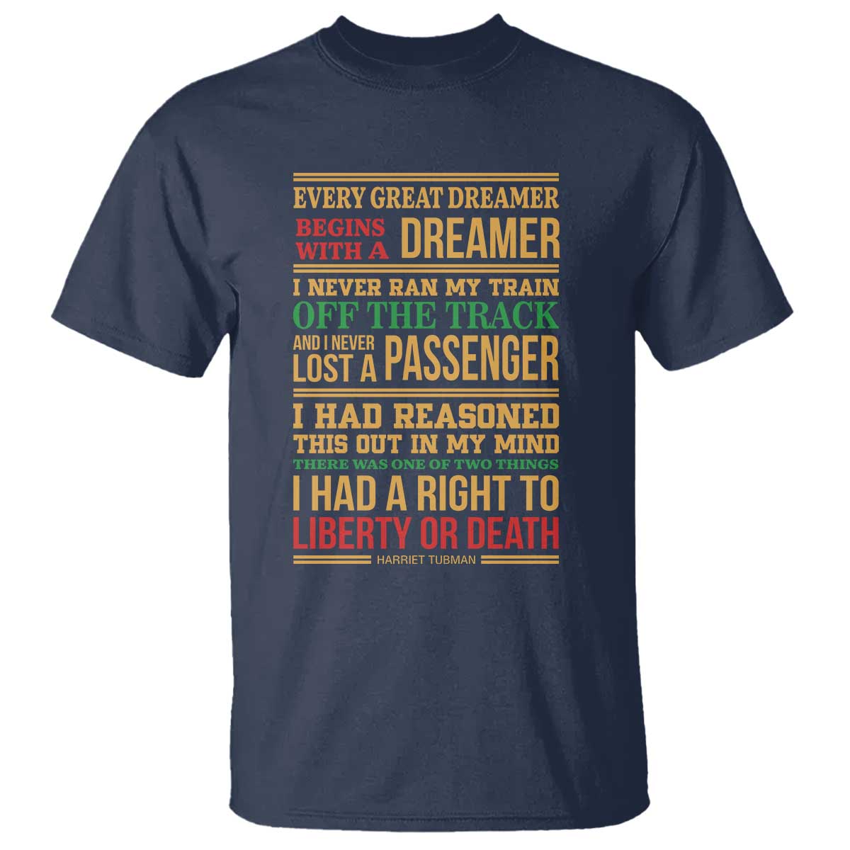 Harriet Tubman Powerful Quote T Shirt Strong Black Women Pride - Wonder Print Shop