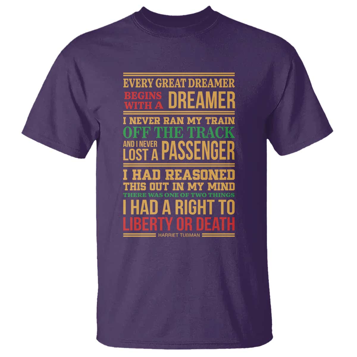 Harriet Tubman Powerful Quote T Shirt Strong Black Women Pride - Wonder Print Shop