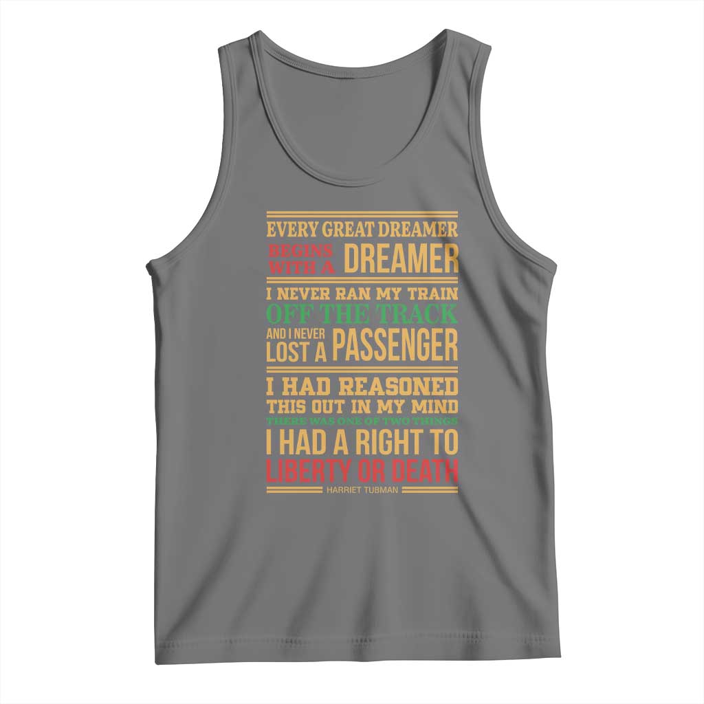 Harriet Tubman Powerful Quote Tank Top Strong Black Women Pride - Wonder Print Shop