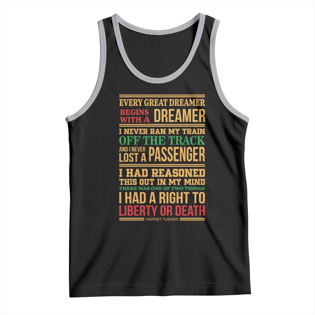 Harriet Tubman Powerful Quote Tank Top Strong Black Women Pride - Wonder Print Shop