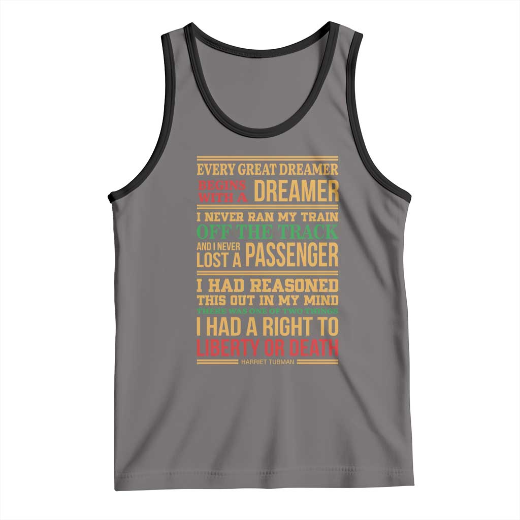 Harriet Tubman Powerful Quote Tank Top Strong Black Women Pride - Wonder Print Shop