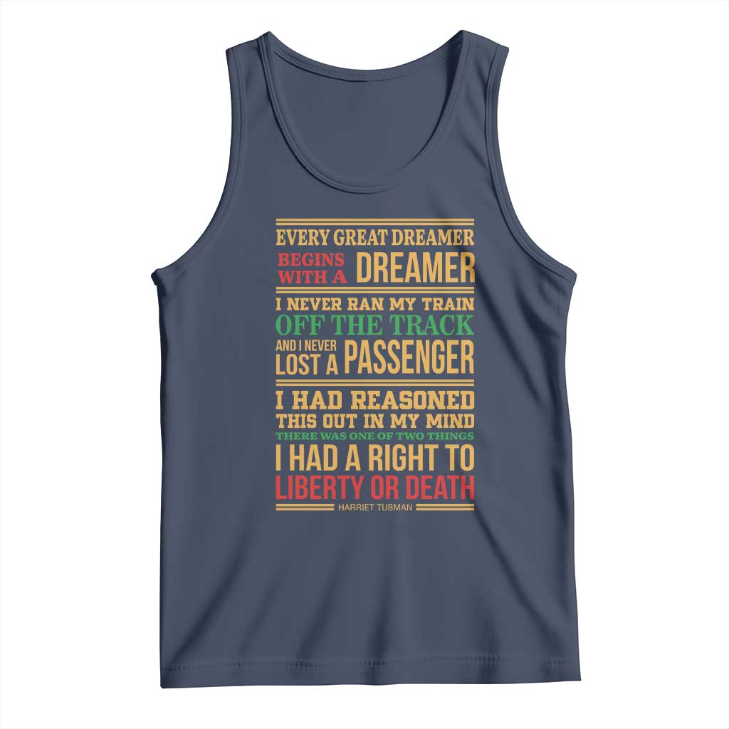 Harriet Tubman Powerful Quote Tank Top Strong Black Women Pride - Wonder Print Shop
