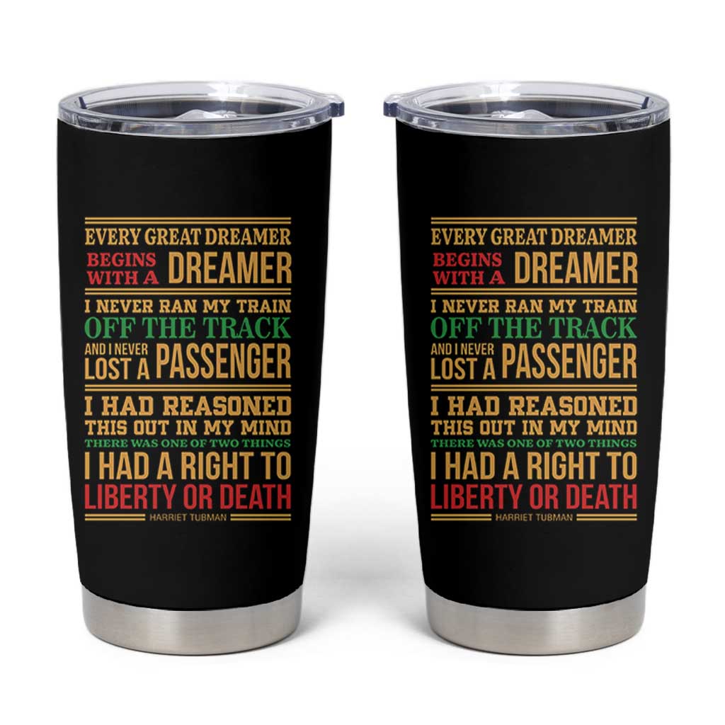 Harriet Tubman Powerful Quote Tumbler Cup Strong Black Women Pride - Wonder Print Shop