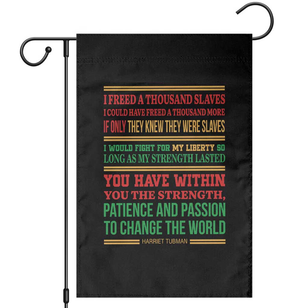 Harriet Tubman Powerful Quote Garden Flag Female Empowerment History Gift - Wonder Print Shop