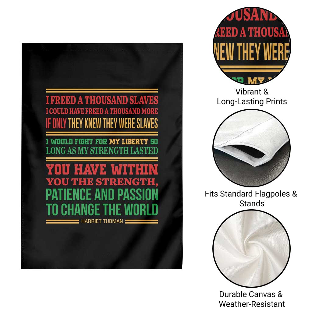 Harriet Tubman Powerful Quote Garden Flag Female Empowerment History Gift - Wonder Print Shop