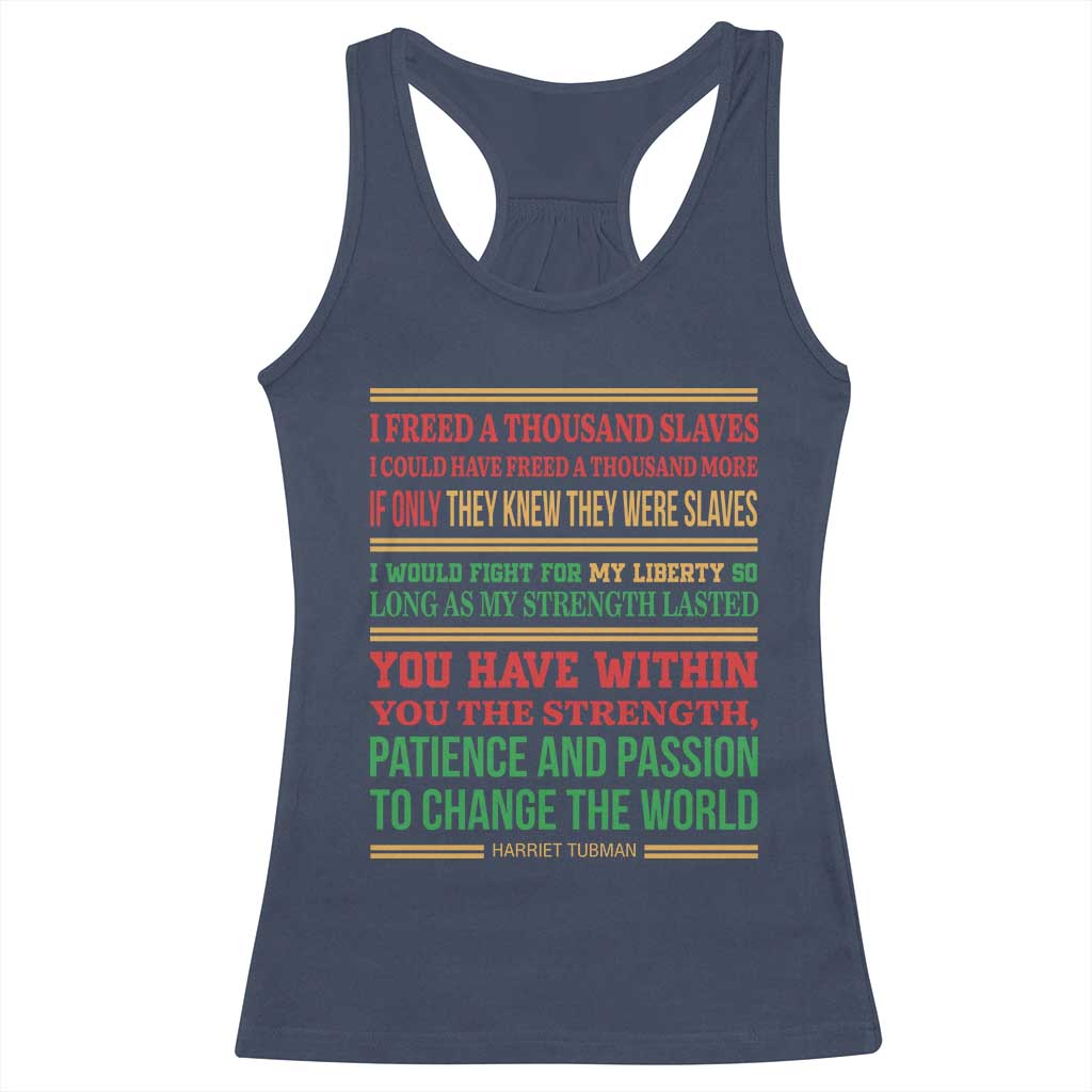 Harriet Tubman Powerful Quote Racerback Tank Top Female Empowerment History Gift - Wonder Print Shop