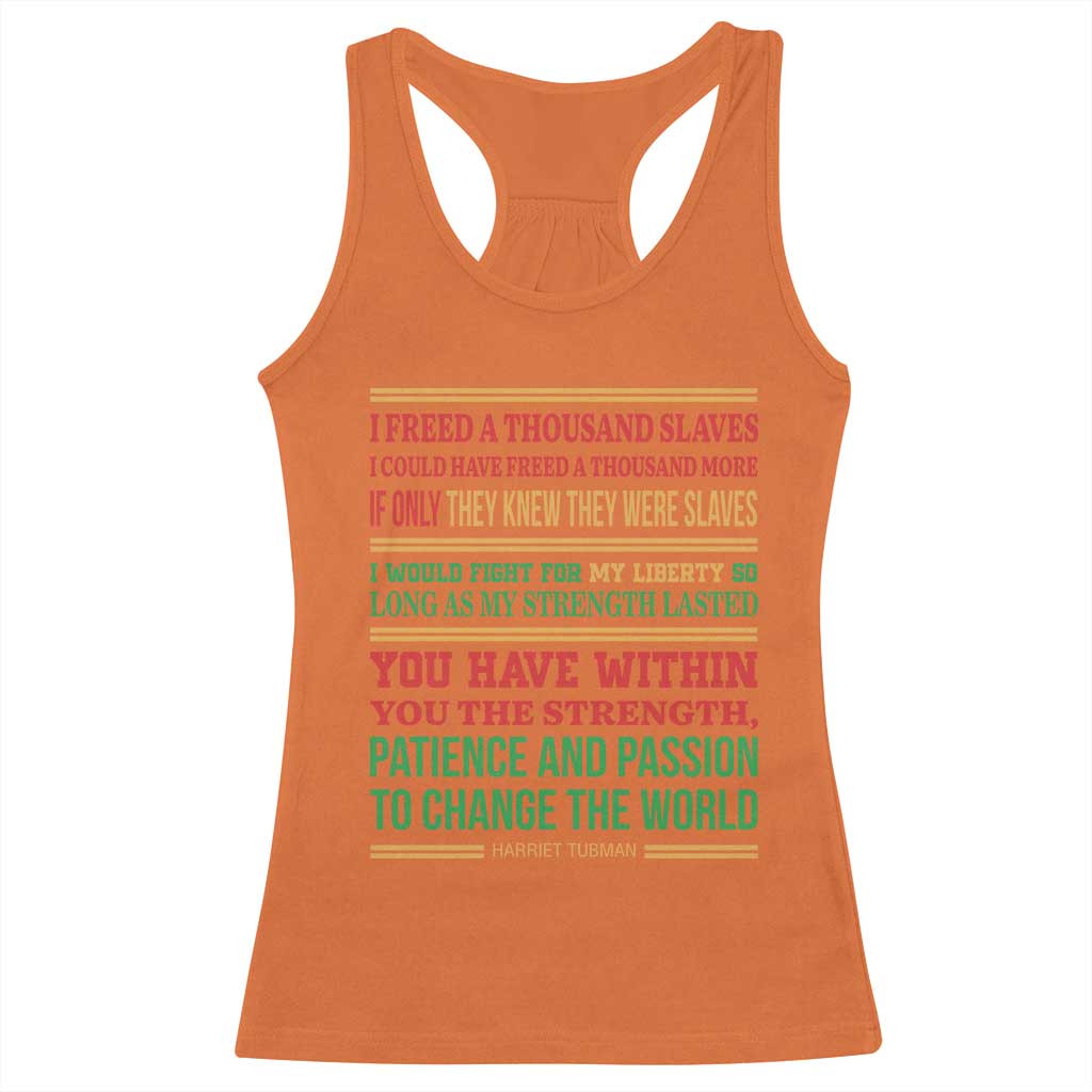 Harriet Tubman Powerful Quote Racerback Tank Top Female Empowerment History Gift - Wonder Print Shop