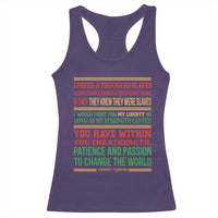 Harriet Tubman Powerful Quote Racerback Tank Top Female Empowerment History Gift - Wonder Print Shop