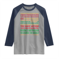 Harriet Tubman Powerful Quote Raglan Shirt Female Empowerment History Gift - Wonder Print Shop