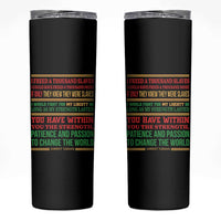 Harriet Tubman Powerful Quote Skinny Tumbler Female Empowerment History Gift - Wonder Print Shop