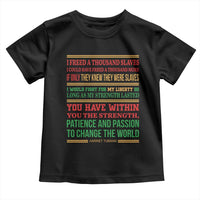 Harriet Tubman Powerful Quote Toddler T Shirt Female Empowerment History Gift - Wonder Print Shop