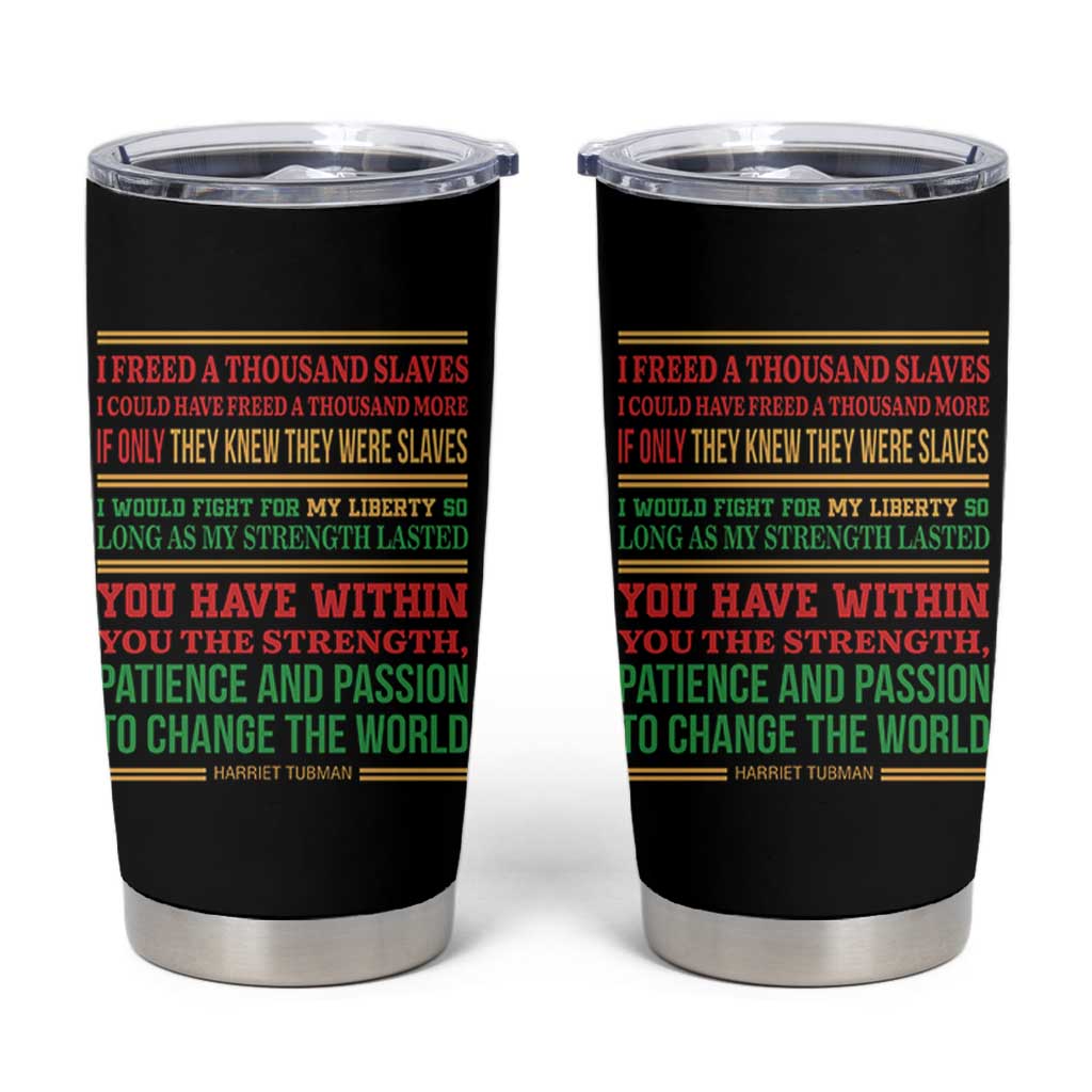 Harriet Tubman Powerful Quote Tumbler Cup Female Empowerment History Gift - Wonder Print Shop