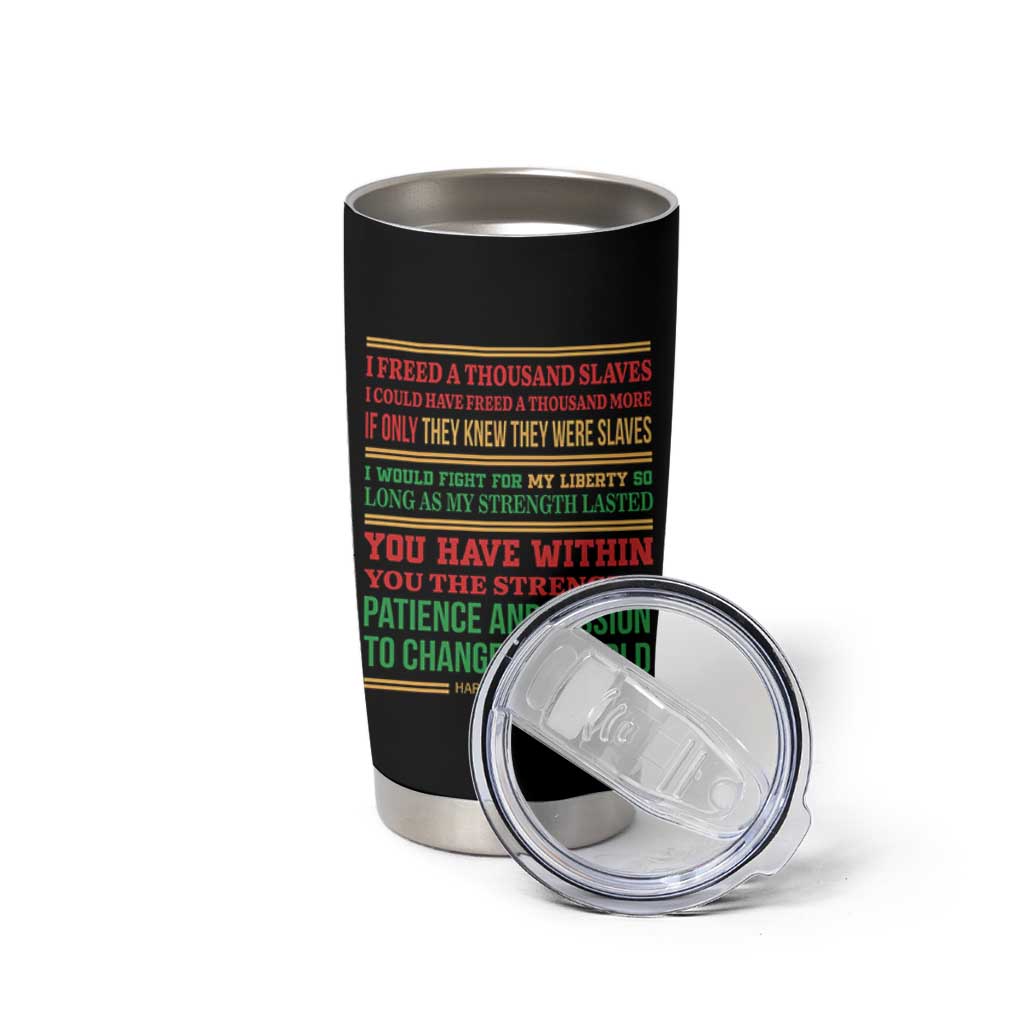 Harriet Tubman Powerful Quote Tumbler Cup Female Empowerment History Gift - Wonder Print Shop