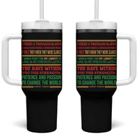 Harriet Tubman Powerful Quote Tumbler With Handle Female Empowerment History Gift - Wonder Print Shop
