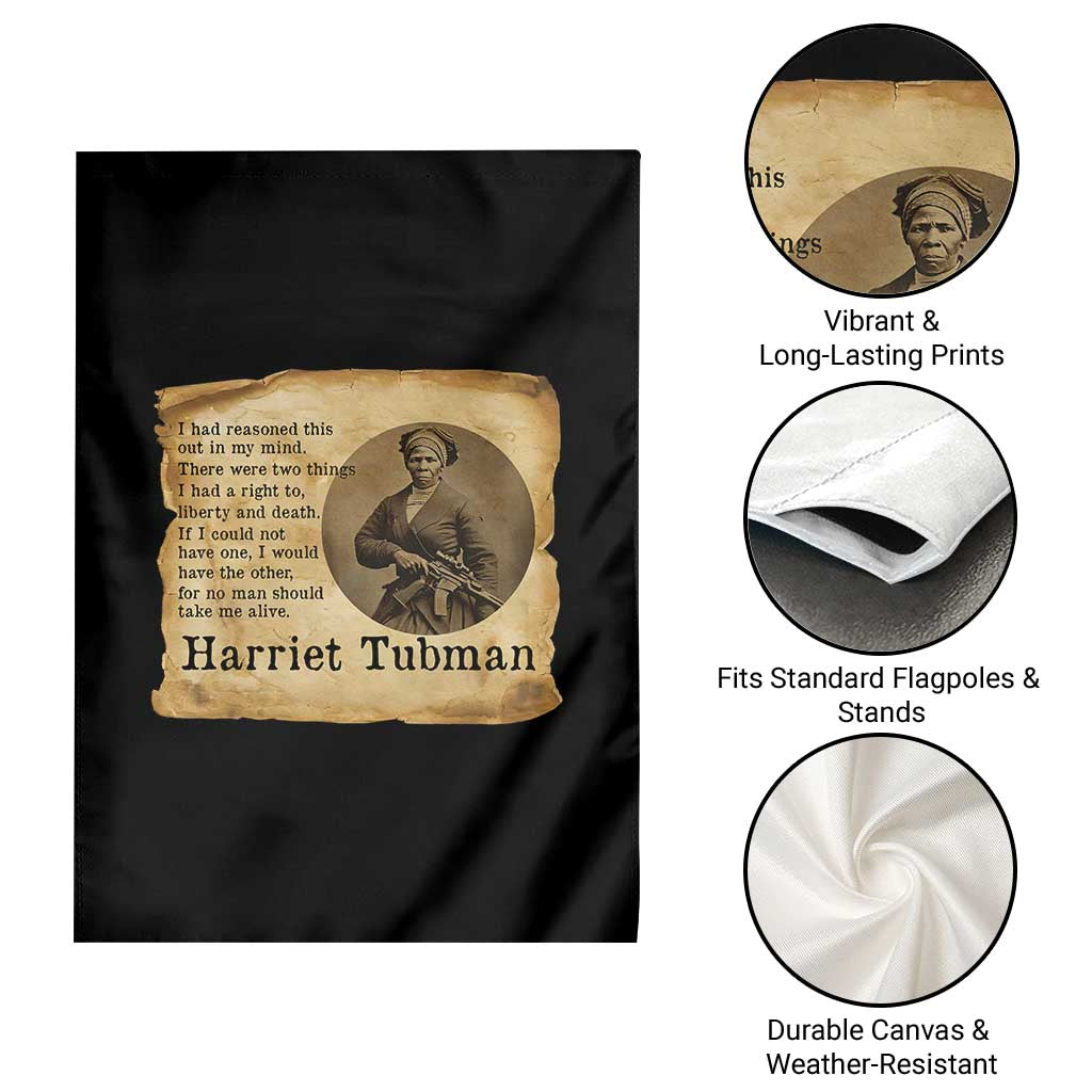Harriet Tubman Quote Garden Flag Liberty Or Death Empowerment Gift - Wonder Print Shop