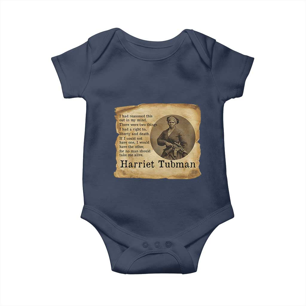 Harriet Tubman Quote Baby Onesie Liberty Or Death Empowerment Gift - Wonder Print Shop