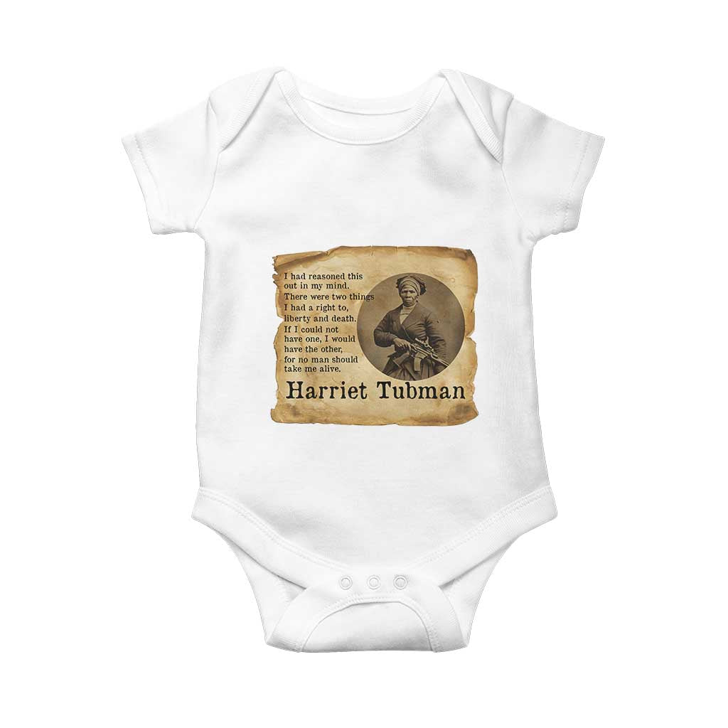 Harriet Tubman Quote Baby Onesie Liberty Or Death Empowerment Gift - Wonder Print Shop