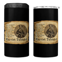 Harriet Tubman Quote 4 in 1 Can Cooler Tumbler Liberty Or Death Empowerment Gift - Wonder Print Shop