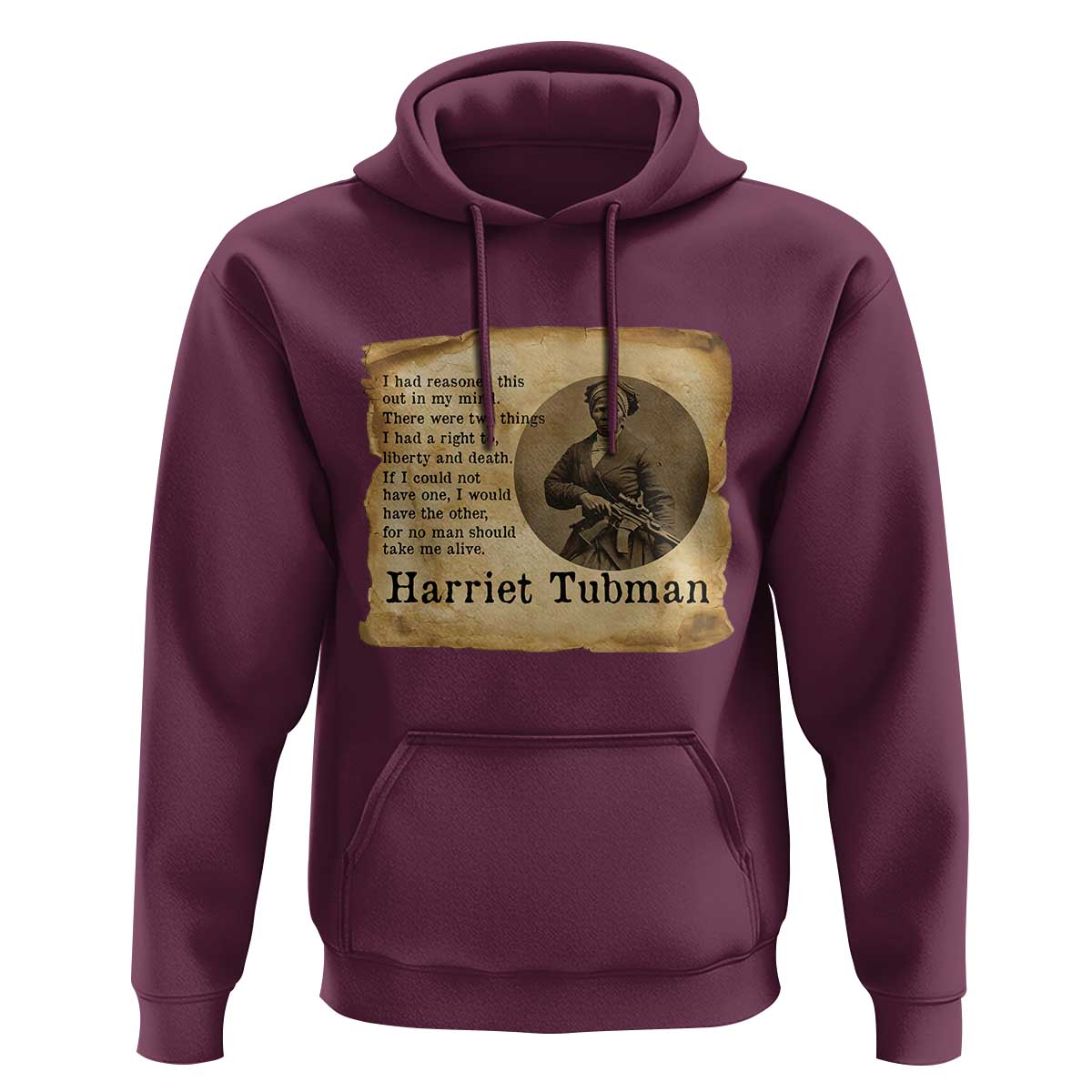 Harriet Tubman Quote Hoodie Liberty Or Death Empowerment Gift - Wonder Print Shop