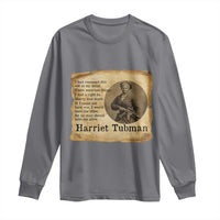 Harriet Tubman Quote Long Sleeve Shirt Liberty Or Death Empowerment Gift - Wonder Print Shop