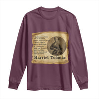 Harriet Tubman Quote Long Sleeve Shirt Liberty Or Death Empowerment Gift - Wonder Print Shop