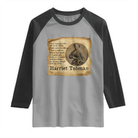 Harriet Tubman Quote Raglan Shirt Liberty Or Death Empowerment Gift - Wonder Print Shop