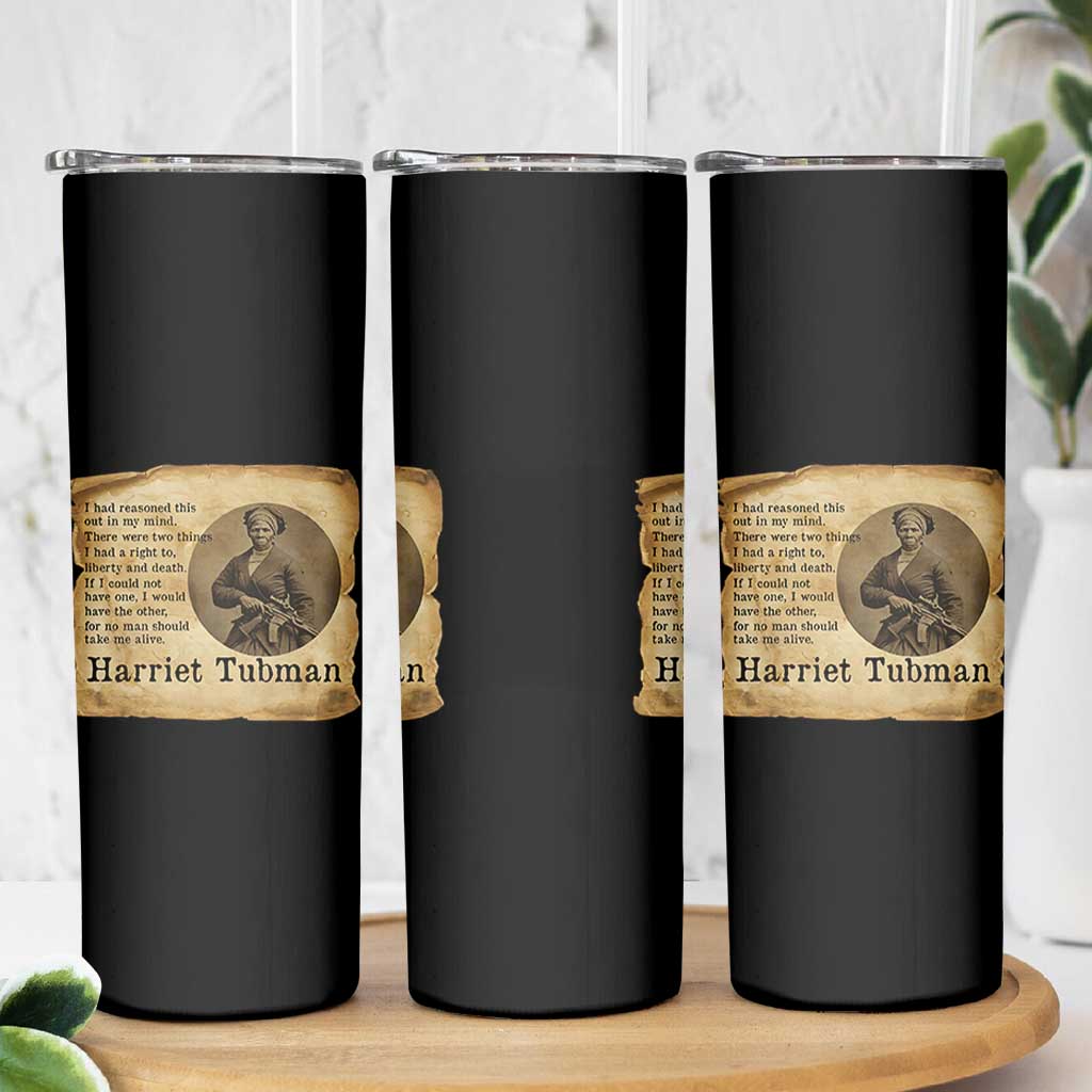 Harriet Tubman Quote Skinny Tumbler Liberty Or Death Empowerment Gift - Wonder Print Shop