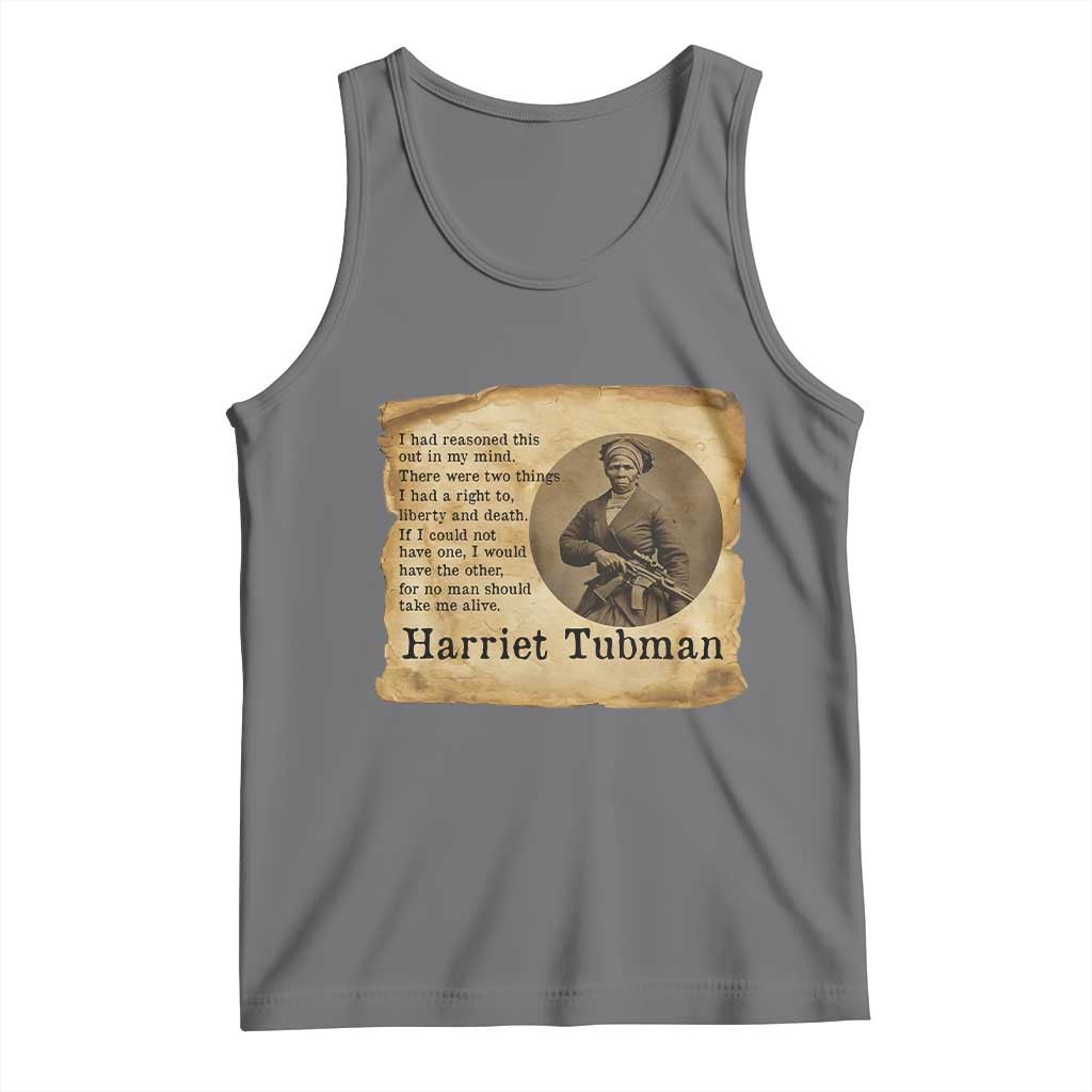 Harriet Tubman Quote Tank Top Liberty Or Death Empowerment Gift - Wonder Print Shop