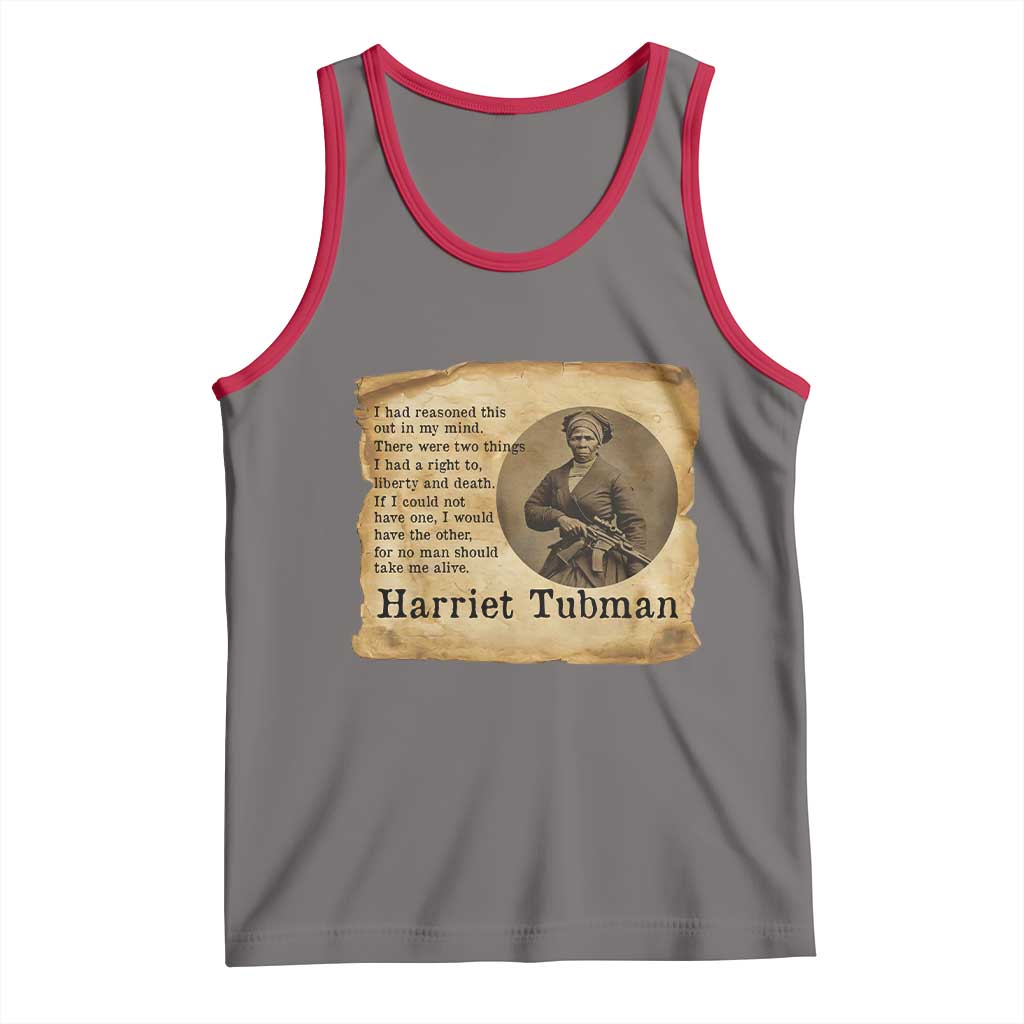 Harriet Tubman Quote Tank Top Liberty Or Death Empowerment Gift - Wonder Print Shop