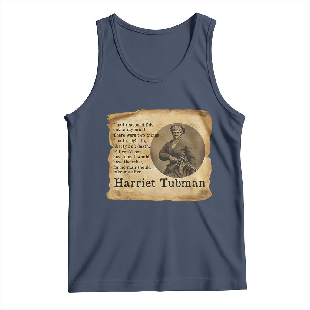Harriet Tubman Quote Tank Top Liberty Or Death Empowerment Gift - Wonder Print Shop
