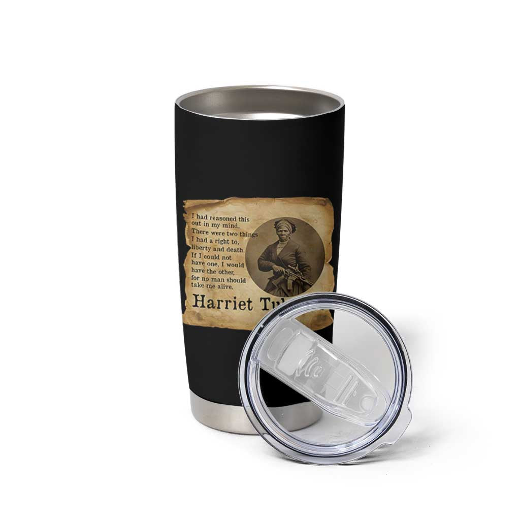 Harriet Tubman Quote Tumbler Cup Liberty Or Death Empowerment Gift - Wonder Print Shop