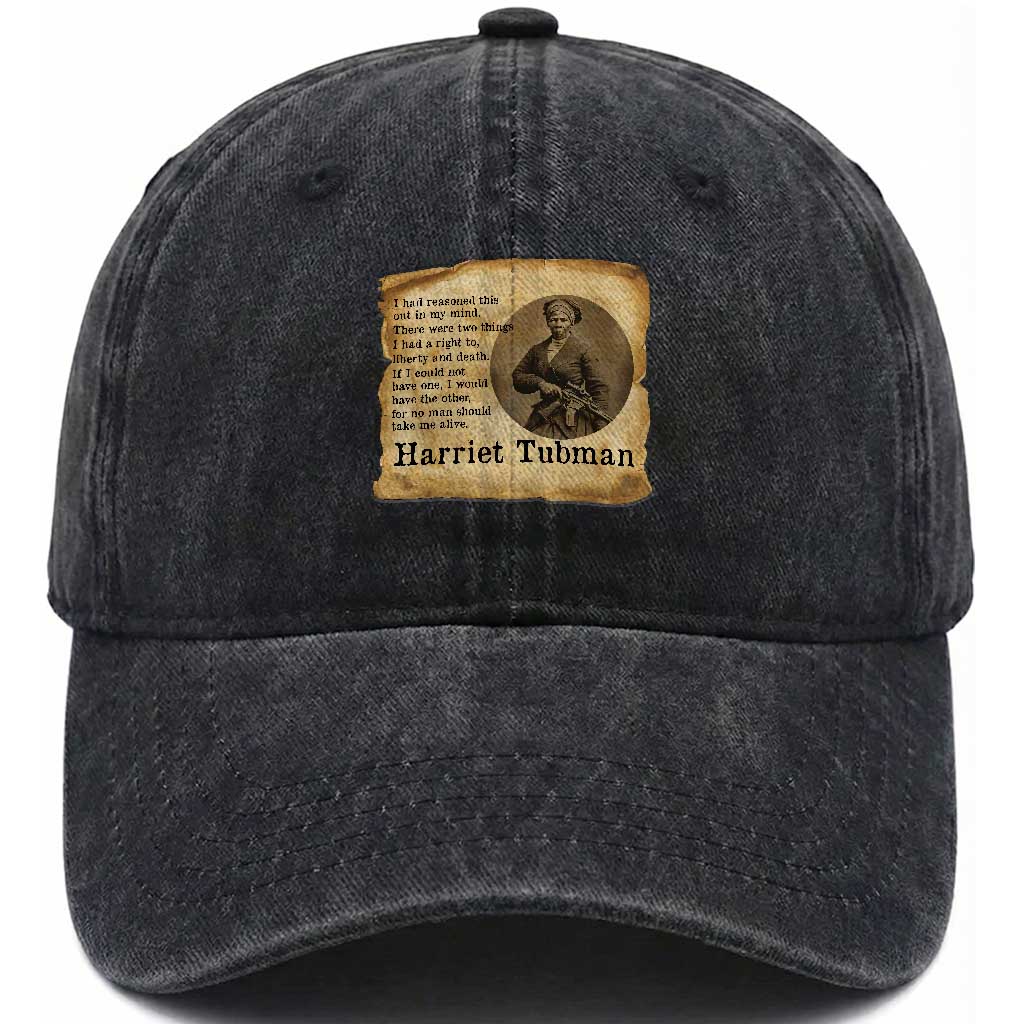 Harriet Tubman Quote Washed Cotton Baseball Cap Liberty Or Death Empowerment Gift