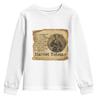 Harriet Tubman Quote Youth Sweatshirt Liberty Or Death Empowerment Gift - Wonder Print Shop