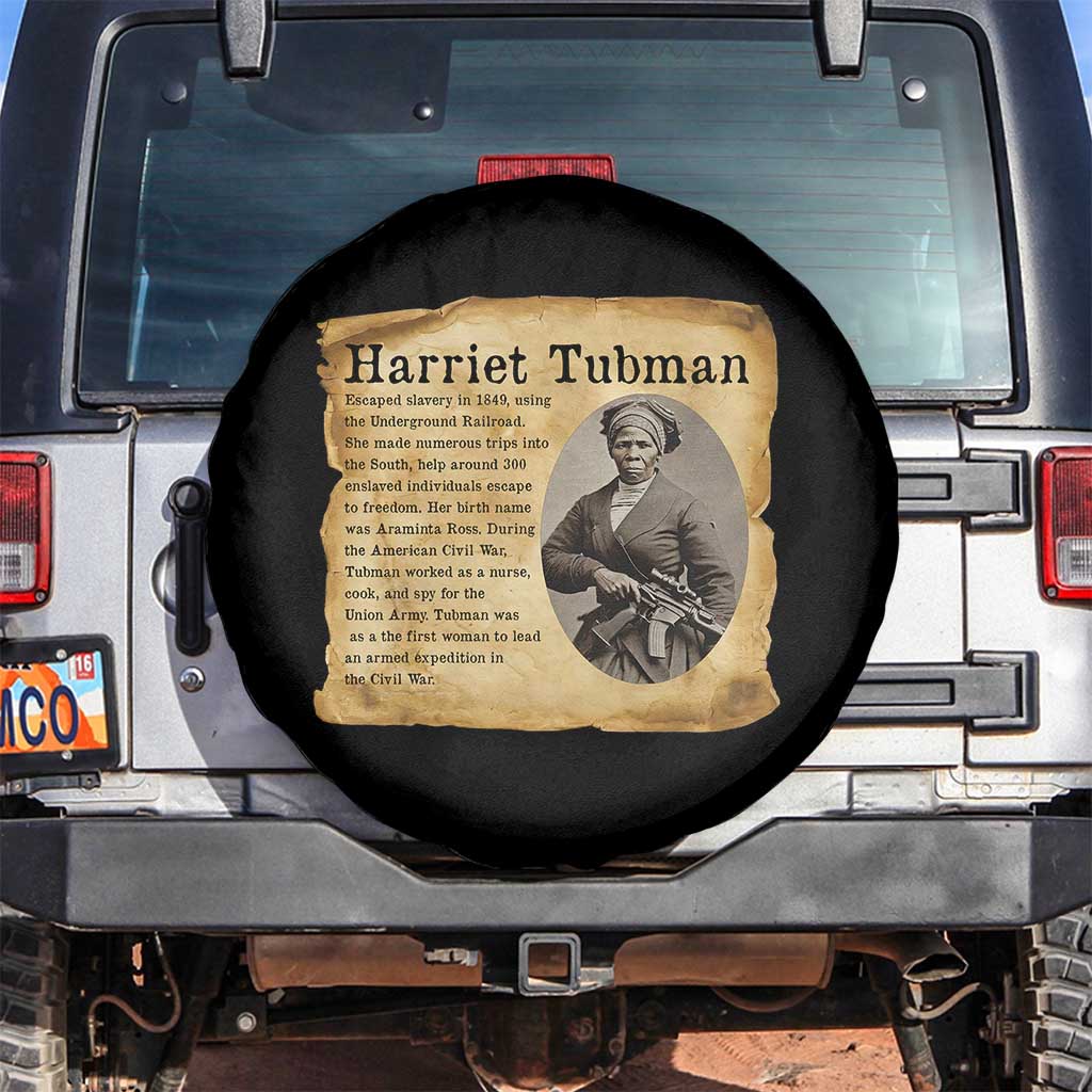Vintage Harriet Tubman Poster Spare Tire Cover Female Empowerment History Gift - Wonder Print Shop