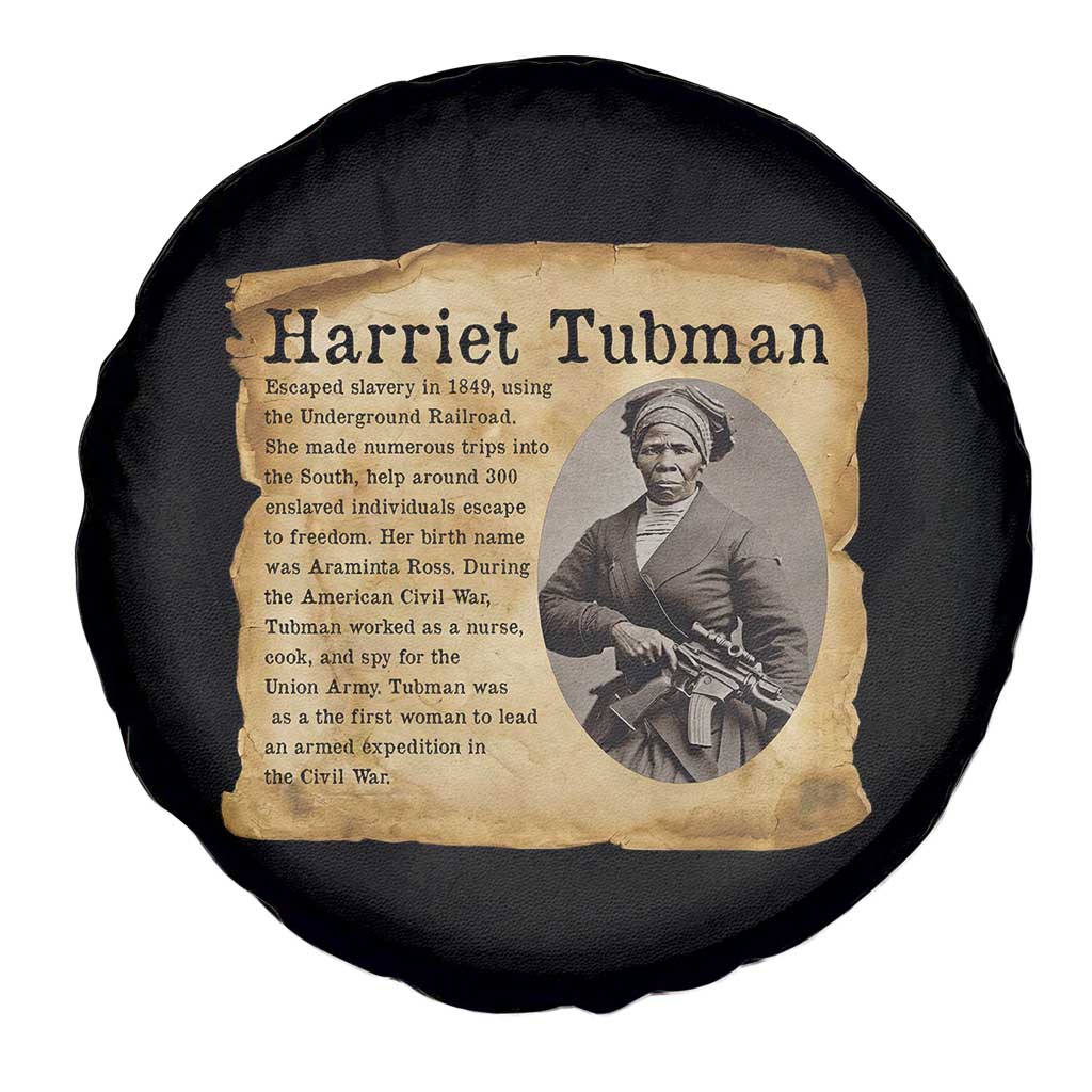 Vintage Harriet Tubman Poster Spare Tire Cover Female Empowerment History Gift - Wonder Print Shop