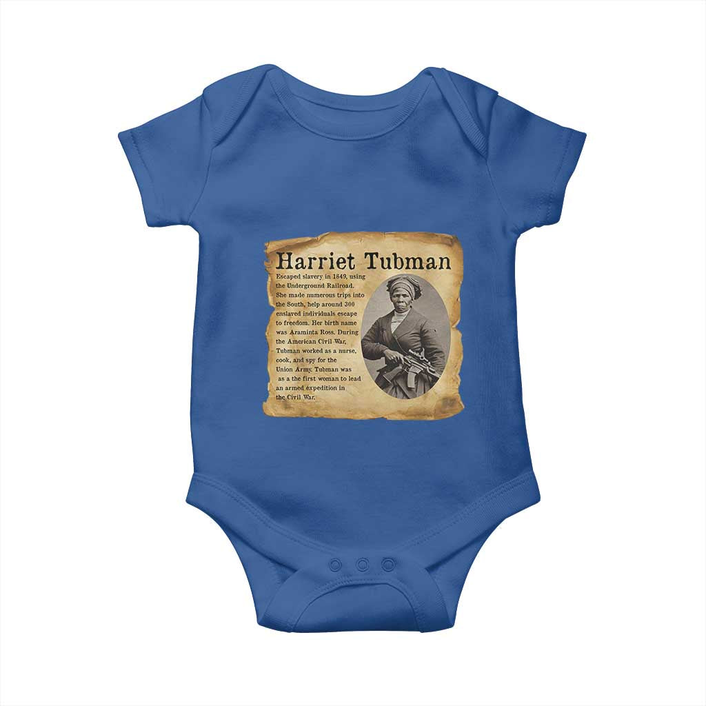 Vintage Harriet Tubman Poster Baby Onesie Female Empowerment History Gift - Wonder Print Shop