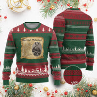 Vintage Harriet Tubman Poster Ugly Christmas Sweater Female Empowerment History Gift - Wonder Print Shop