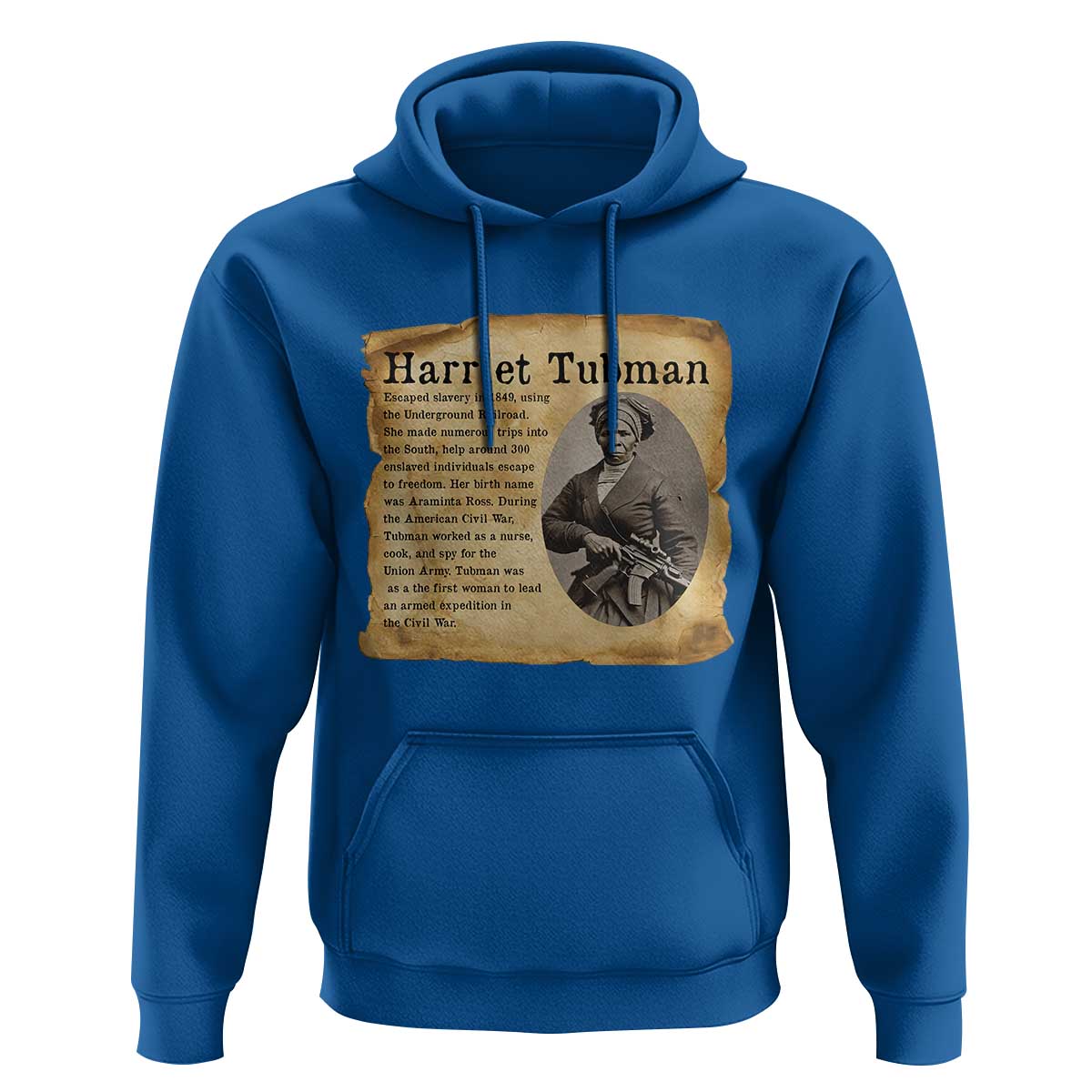 Vintage Harriet Tubman Poster Hoodie Female Empowerment History Gift - Wonder Print Shop