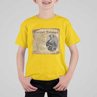 Vintage Harriet Tubman Poster T Shirt For Kid Female Empowerment History Gift - Wonder Print Shop